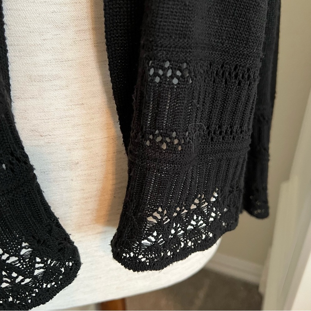 Black Cropped Cardigan - Picture 2 of 6
